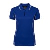 Royal White Ladies Piping Polo Shirts